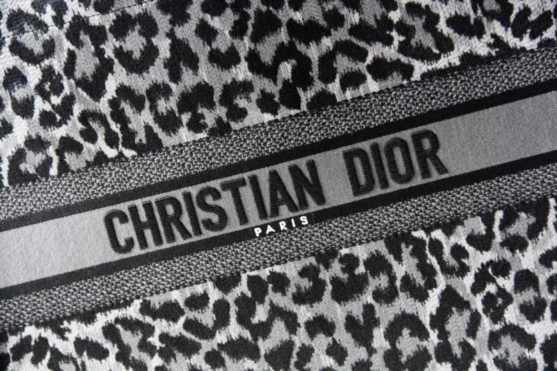 dior tote book leopard grey 7