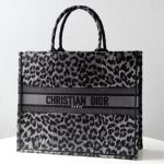 dior tote book leopard grey 9