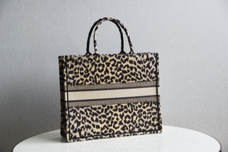 dior tote book leopard print 2