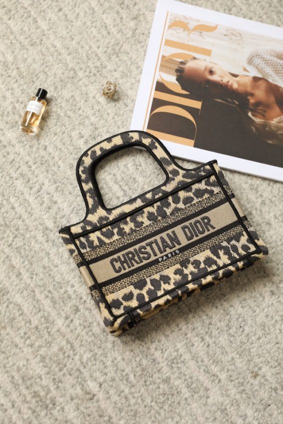 dior tote book mini leopard 6