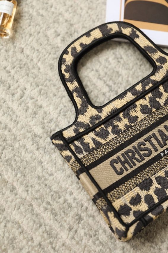 dior tote book mini leopard 7