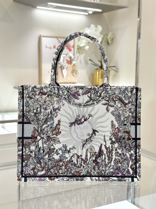 dior tote book sun flower winter 2