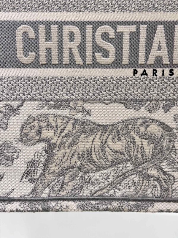 dior tote book tiger grey 5
