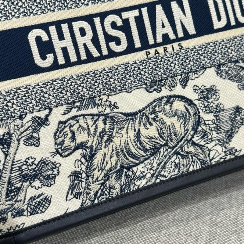 dior tote book white tiger leather 2