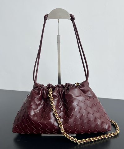 Bottega Veneta Dustbag in Burgundy - Italian Leather Replica