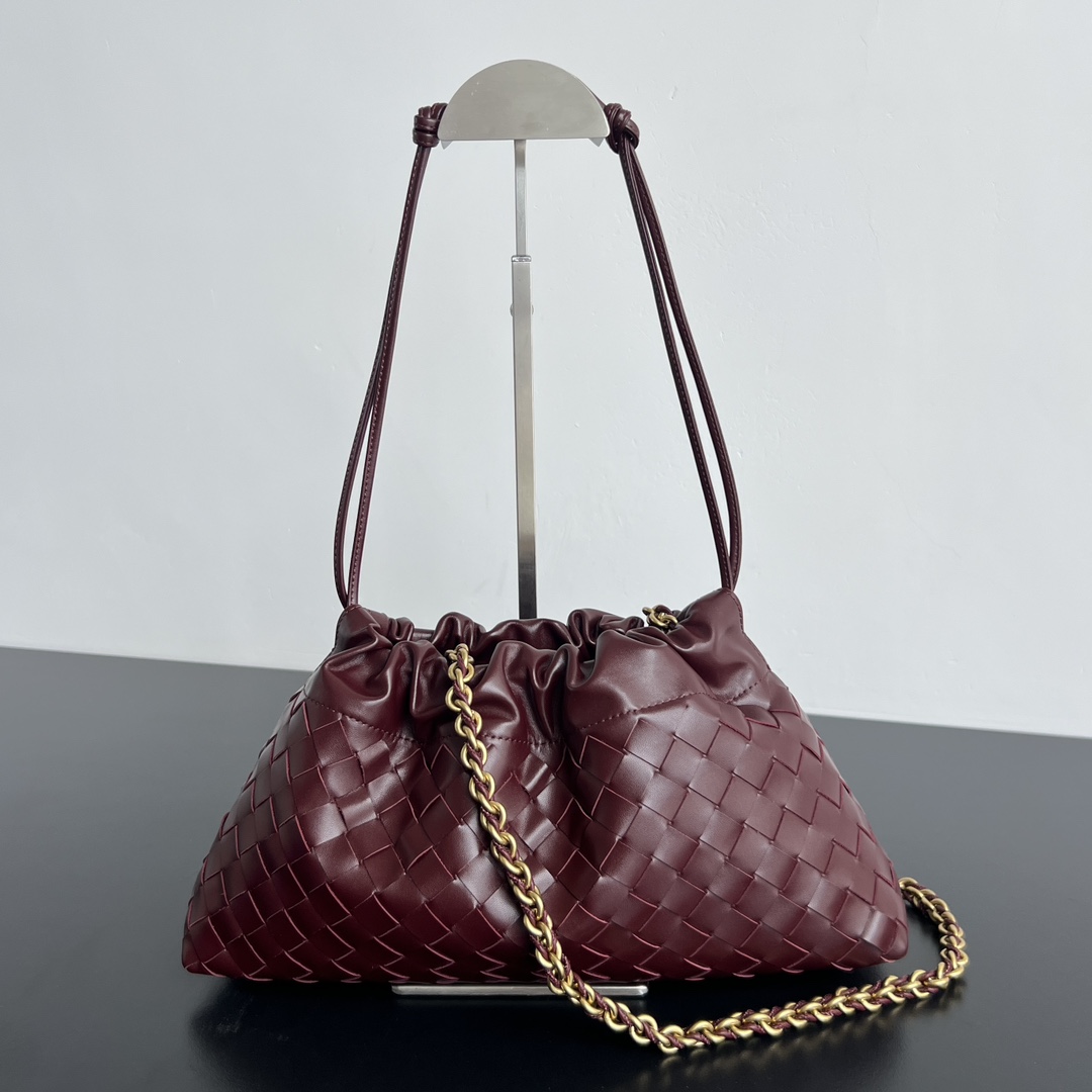 Dustbag burgundy 1 Bottega Veneta Dustbag in Burgundy - Italian Leather Replica