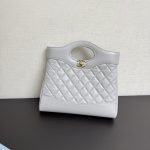 elephant-grey2 Chanel 24S 31 Nano Tote Bag Elephant Grey - fake chanel tote grey detail 1