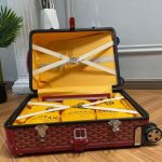 Goyard Bourget Replica Travel Suitcase Red 3 - Replica Goyard Bag