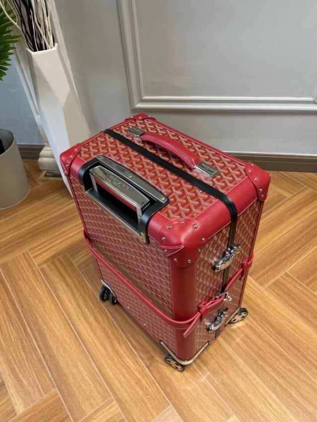 Goyard Bourget Replica Travel Suitcase Red 5 - Replica Goyard Bag