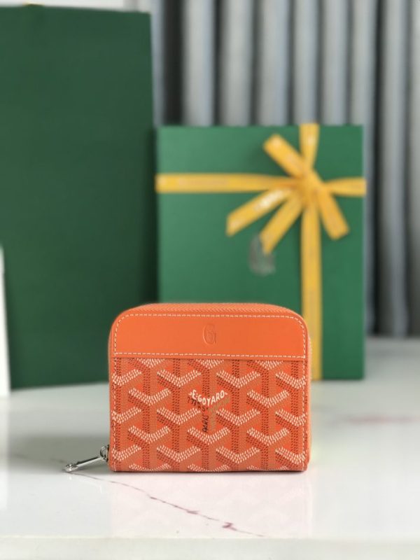 Goyard Matignon Mini Wallet Dupe Orange 1 - Replica Goyard Bag