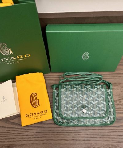 Goyard Plumet Réplique Pochette Portefeuille Vert 1 - Réplique Sac Goyard