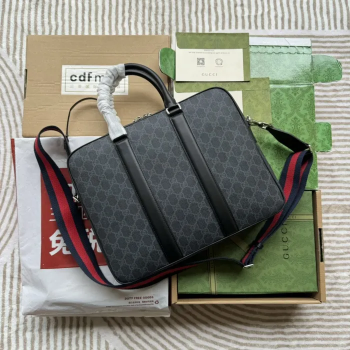 gucci gg black briefcase 2