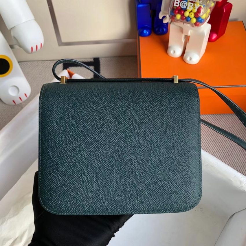 hermes-constance-18cm-dark-green gallery 3