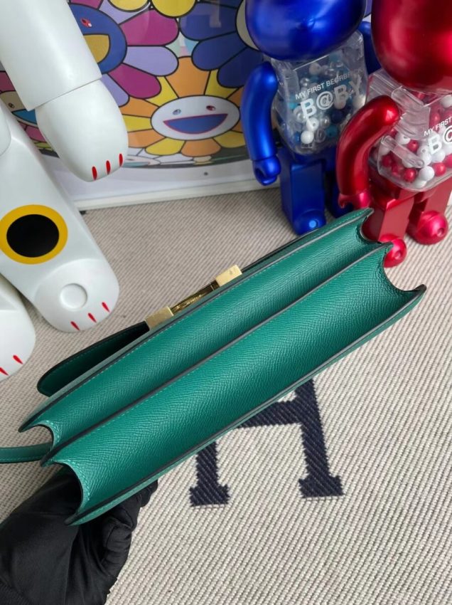 hermes-constance-26cm-green gallery 4