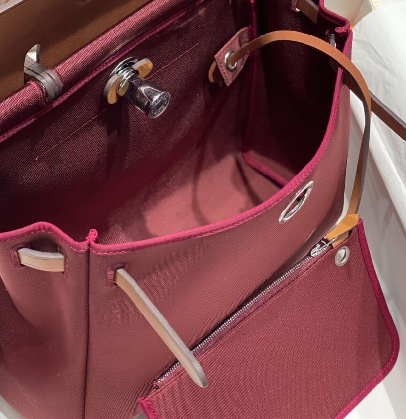 hermes-herbag-31cm-bordeaux-red gallery 2