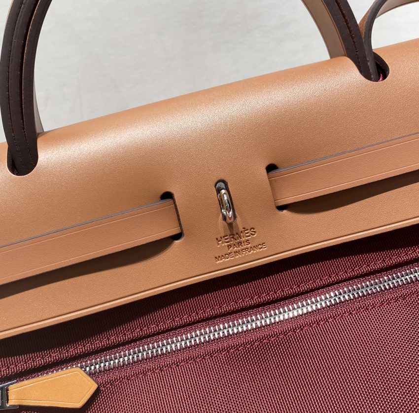 hermes-herbag-31cm-bordeaux-red gallery 5