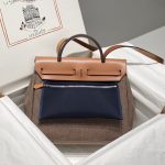 hermes-herbag-31cm-brown-plaid gallery 1