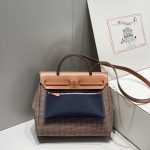 hermes-herbag-31cm-brown-plaid gallery 8