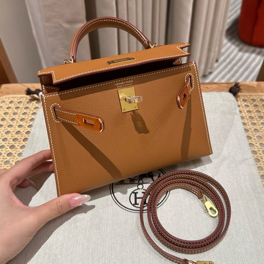 hermes-kelly-brown-gold gallery 6