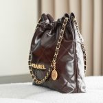 Chanel 22 Medium Bag Burgundy - chanel 22 burgundy replica detail 1