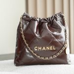 Chanel 22 Medium Bag Burgundy - chanel 22 burgundy replica detail 10