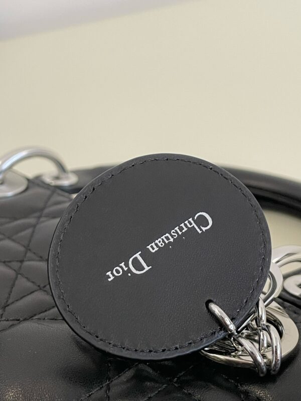lady dior large black silver 2
