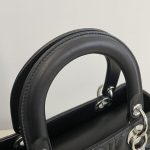 lady dior large black silver 3