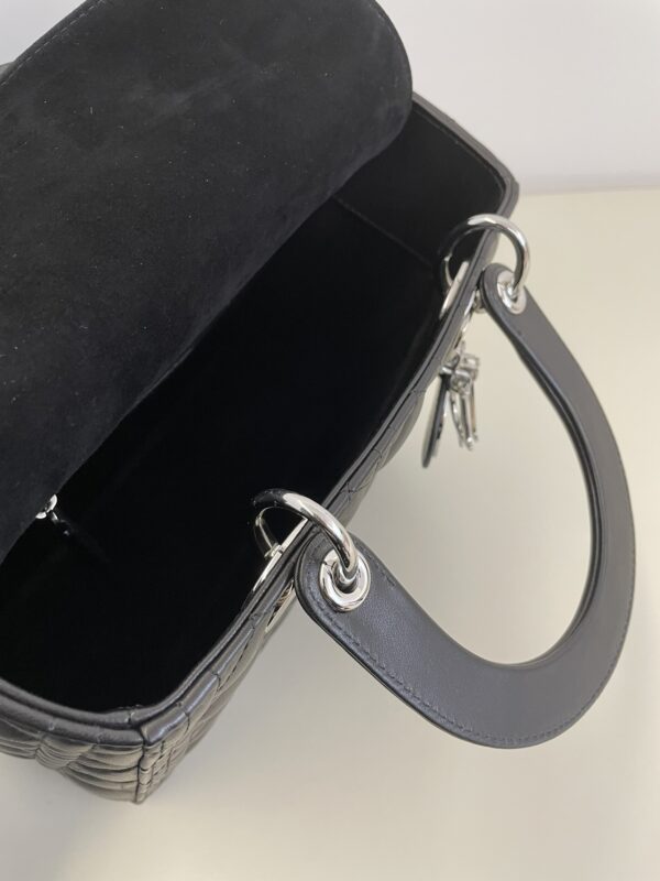 lady dior large black silver 7