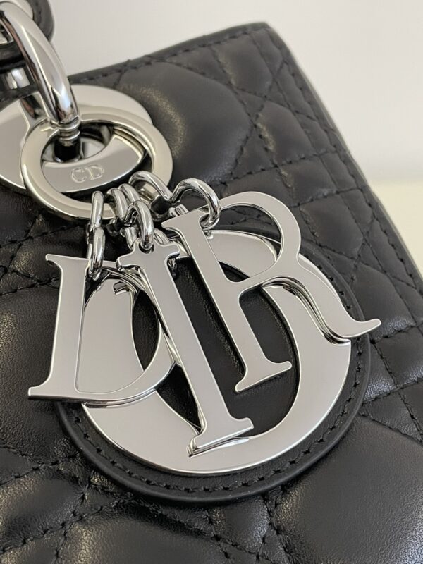 lady dior large black silver 8