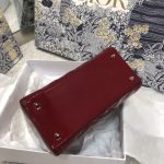 lady dior large red patent 9