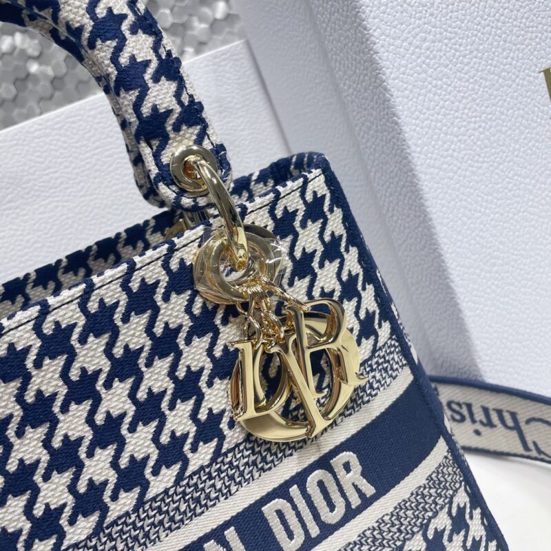 Lady Dior Medium D Lite lona de pata de gallo 2