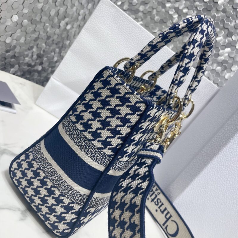 Lady Dior Medium D Lite lona de pata de gallo 4
