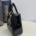 lady dior mini black patent 2