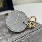 lady dior mini grey sillver 2