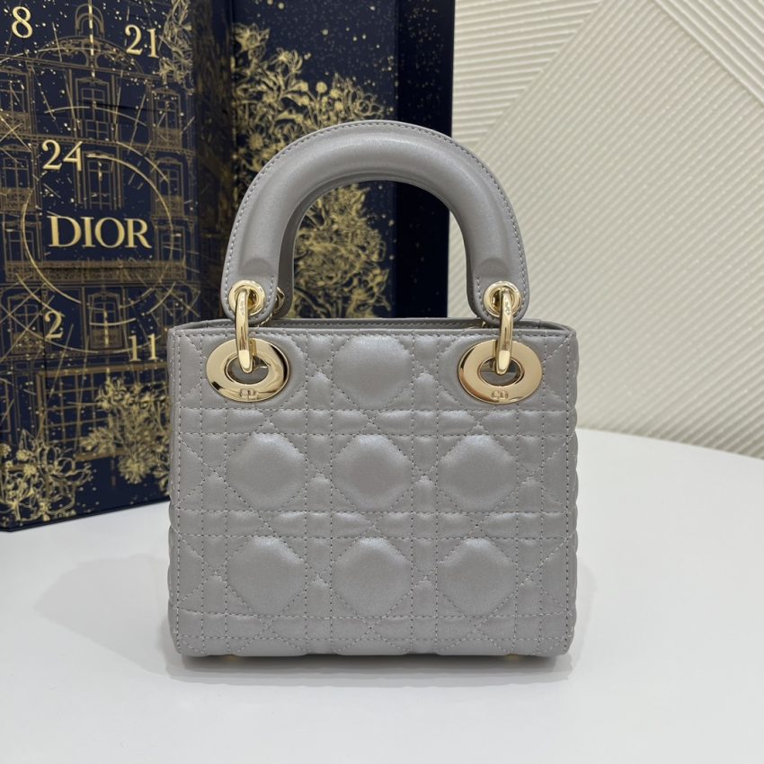 lady dior mini grey sillver 8