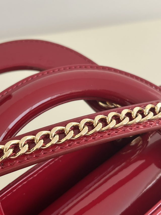 lady dior mini red patent 2