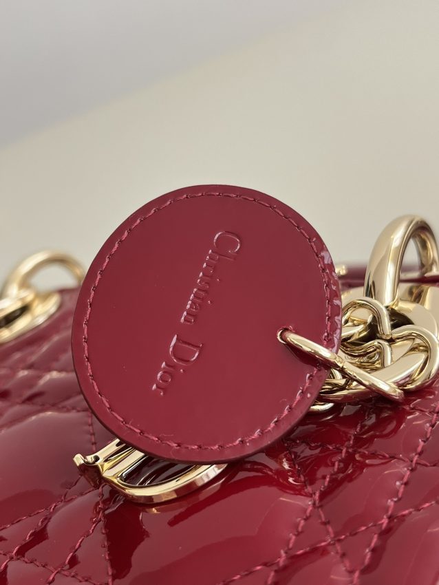 lady dior mini red patent 6