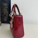 lady dior mini red patent 7