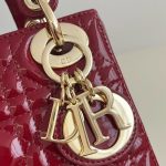 lady dior mini red patent 9