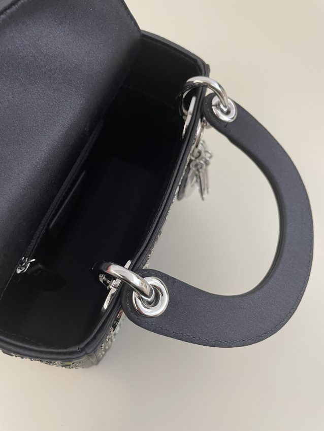 lady dior mini satin black 2