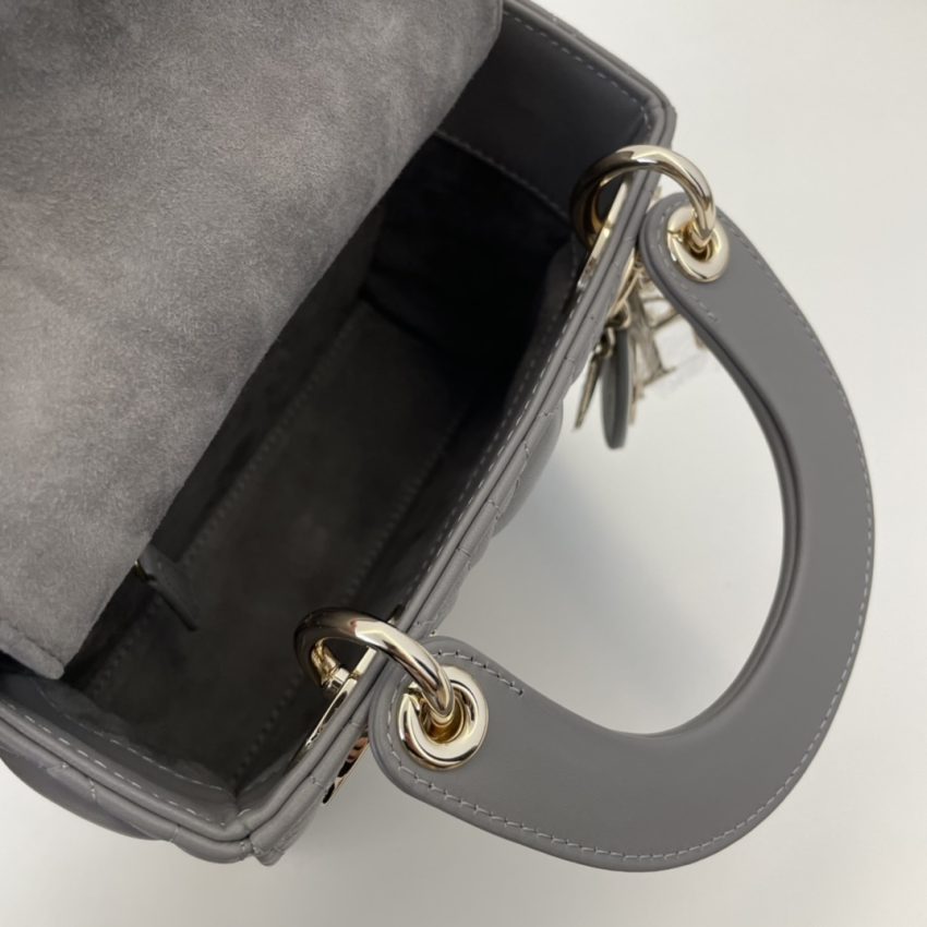 lady dior mini satin grey 11