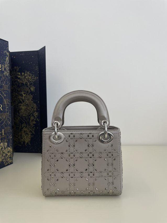 lady dior mini satin grey 2
