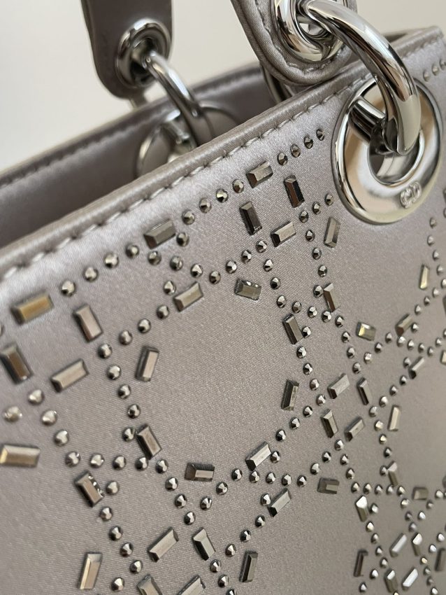 lady dior mini satin grey 4