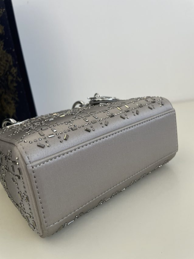 lady dior mini satin grey 8