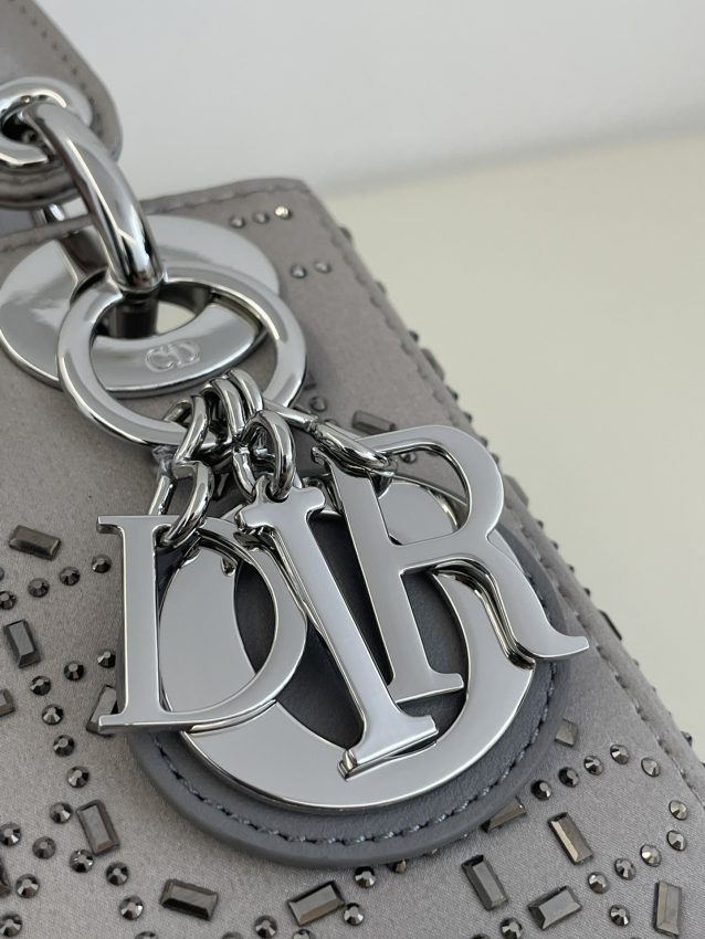lady dior mini satin grey 9