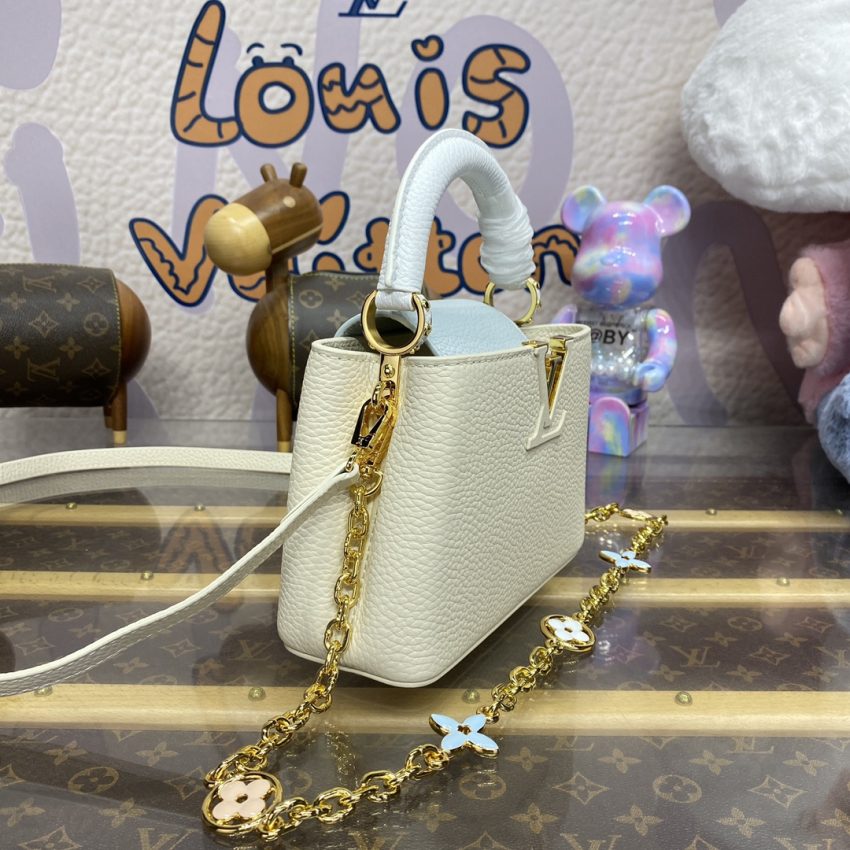 loius vuitton capucines beige blue 6