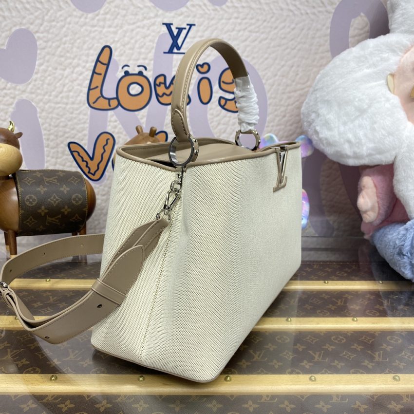 loius vuitton capucines beige silk 2