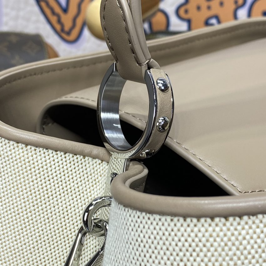 loius vuitton capucines beige silk 9