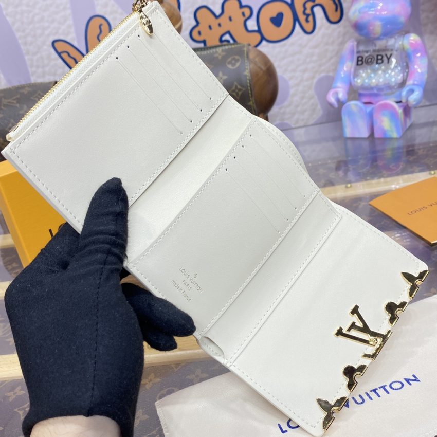 loius vuitton capucines compact wallet white 9
