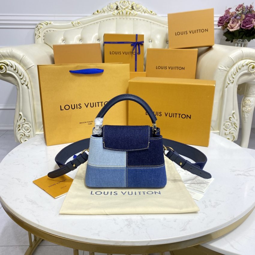loius vuitton capucines denim 7
